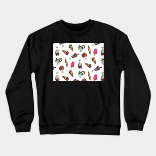 Ice Cream Cone Sundae Fun Day Summer Vacation Vibes Trendy Social Distancing FaceMask Crewneck Sweatshirt